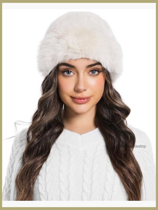 Faux Fur Bucket Hat Winter Warm Fuzzy Mongolian Fisherman Cap